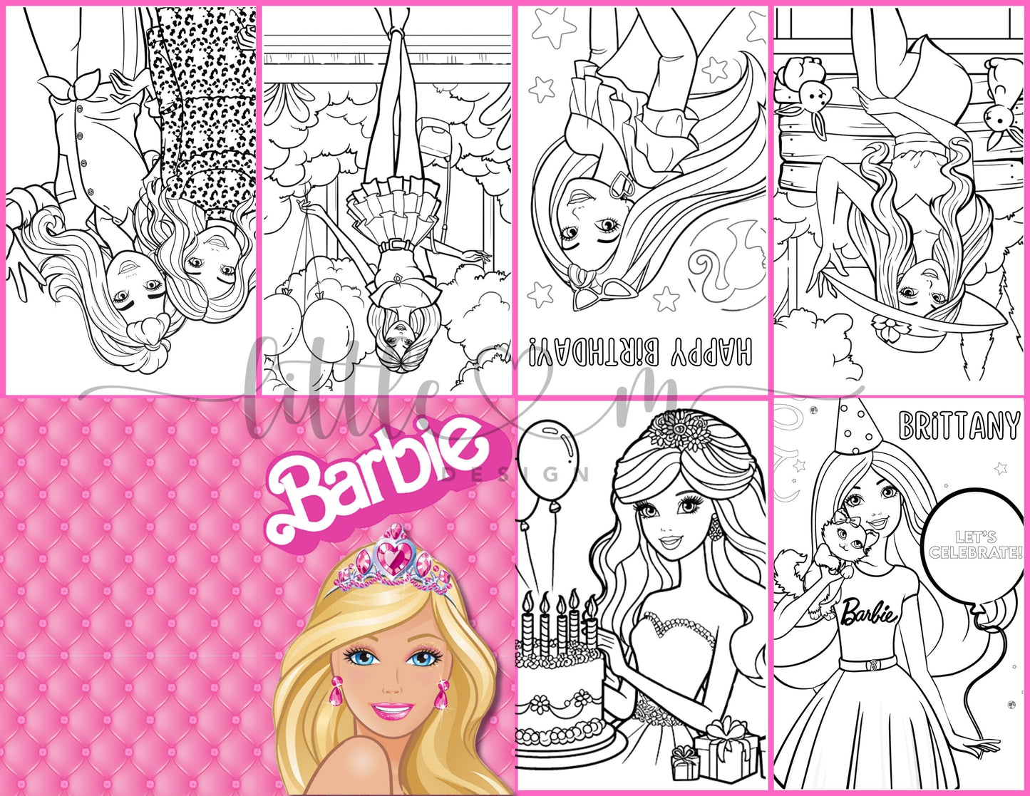 Barbie mini coloring book