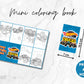 Monster truck mini coloring book