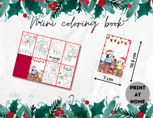 Christmas Bluey mini coloring book