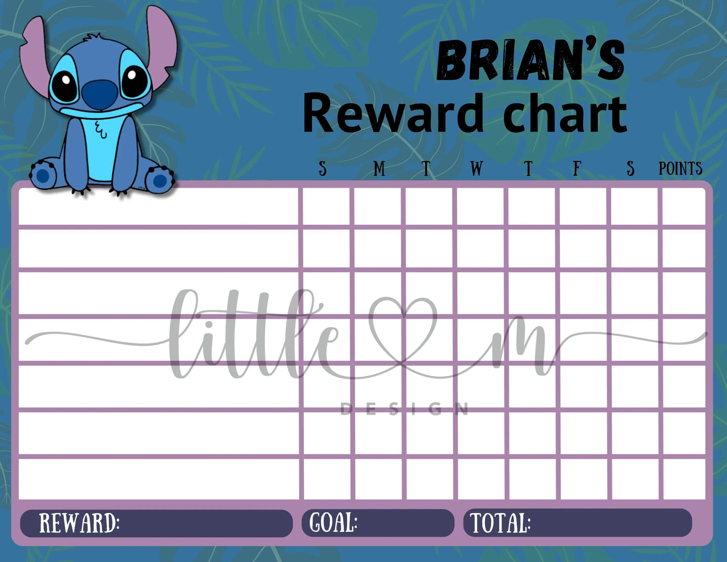 Lilo &amp; Stitch reward chart