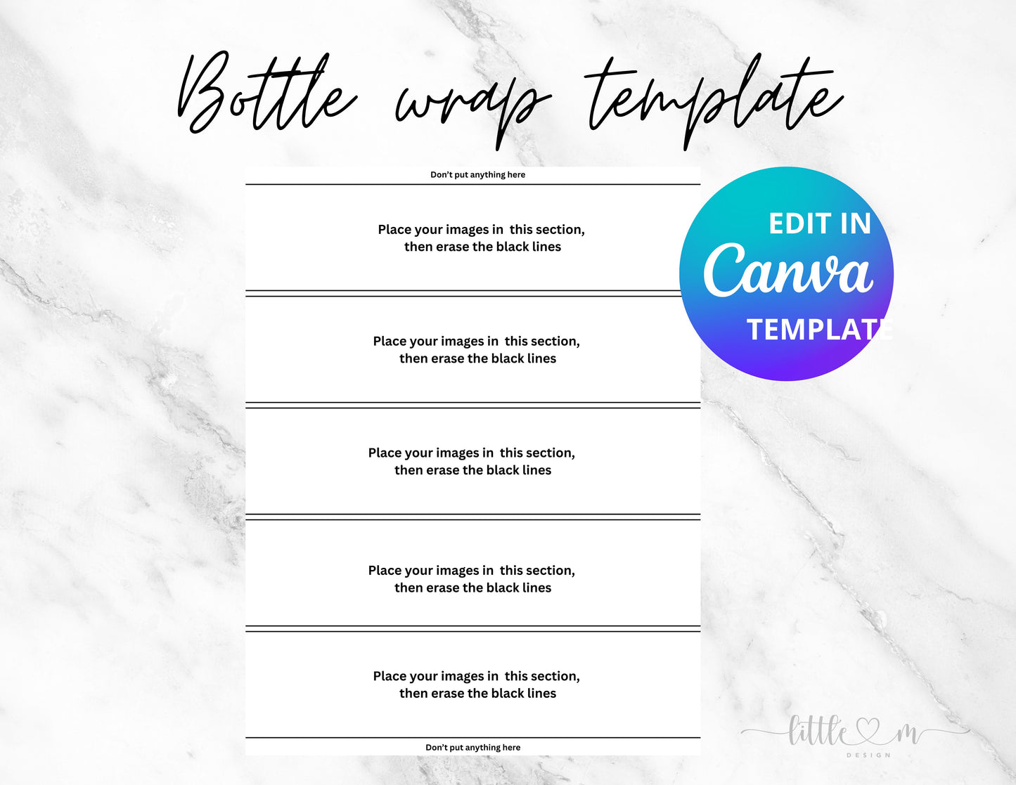 Bottle wrap template